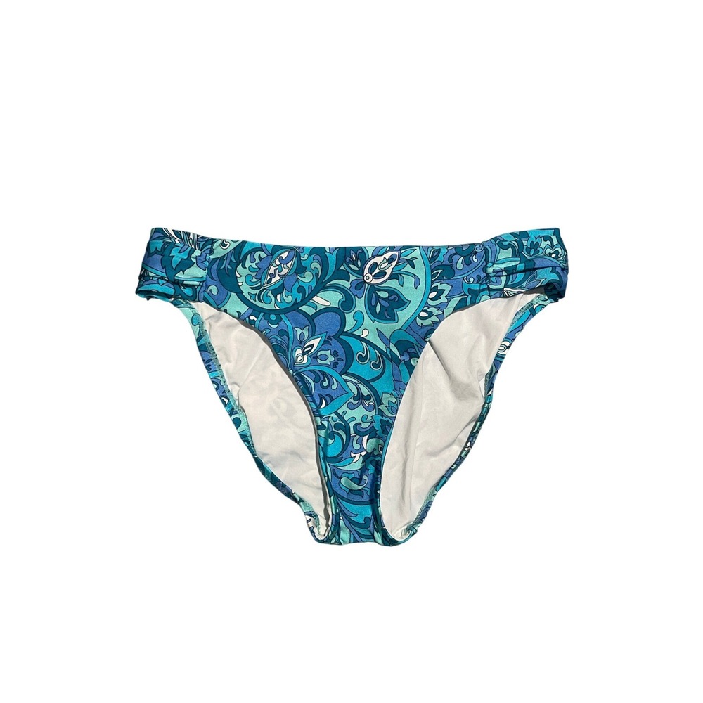 Sunshine 79 Blue Paisley Psychedelic Hipster Bikini Bottoms Womens Size 4